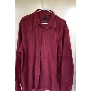 GEORGE SHIRT MENS XL SUEDED BUTTON-DOWN NWT NEW LONG SLEEVE RED